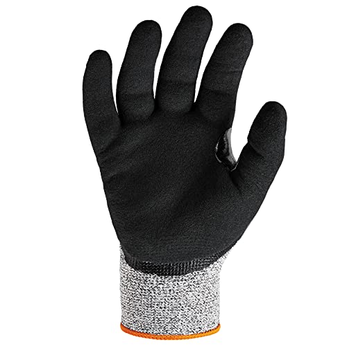 Ergodyne Nitrile Coated Work Gloves, Cut Resistant Level A3, Grip For Wet Or Dry Enviroments, Ergodyne Proflex 7031,Gray,Medium #TOP7