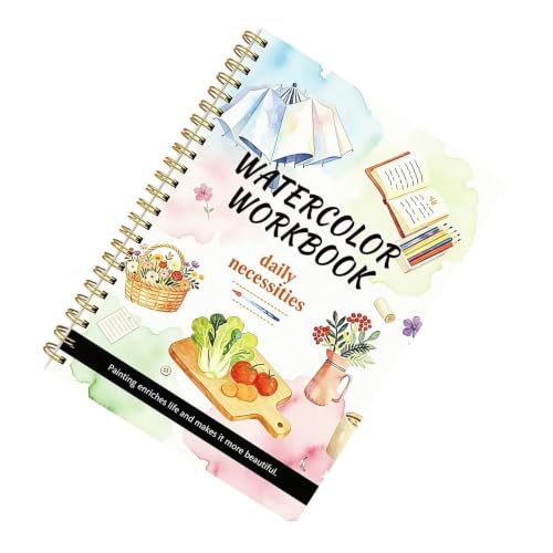 Image of Watercolor Books for Beginners Daily Necessities Theme Paper Artwork