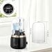 Toothbrush Holders for Bathrooms,Rotating 5-Slot with Cover and Draining Water,Kids Electric Toothbrush Holder and Toothpaste Stand Storage for Bathroom Accessories Counter Organizer Vanity