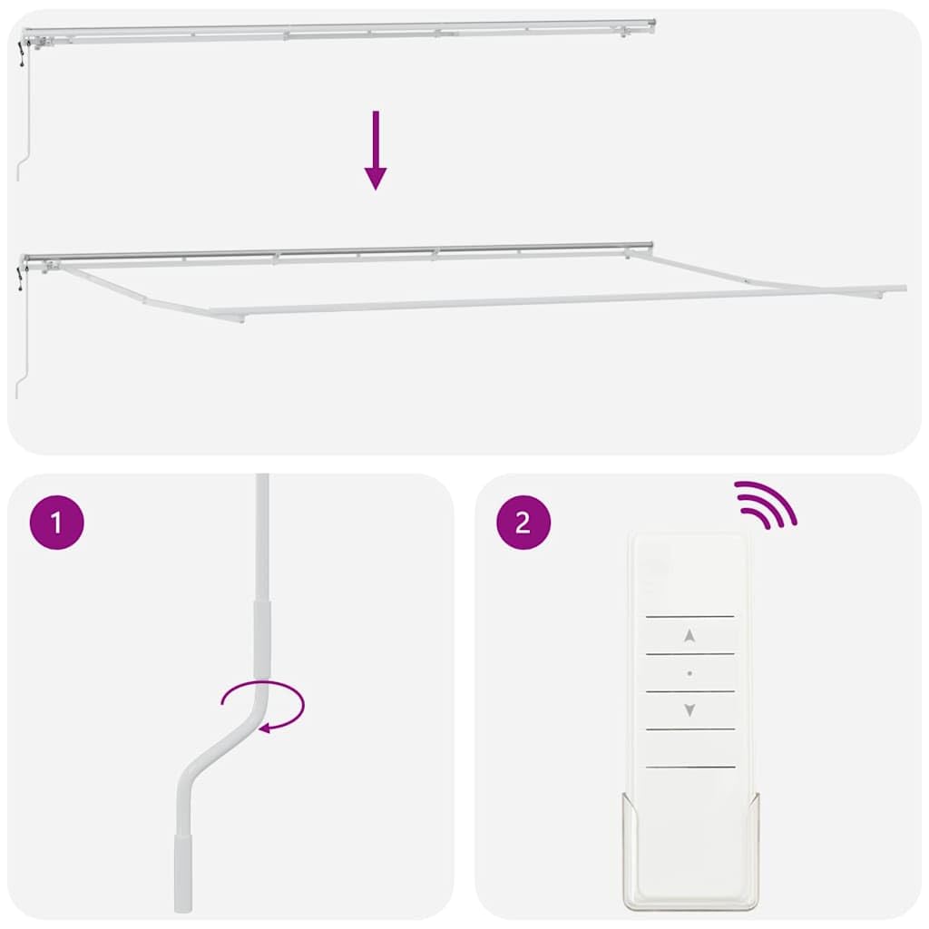 Générique Auvent Rétractable 600 × 300 cm Vert et Blanc,Stores extérieurs,3331695
