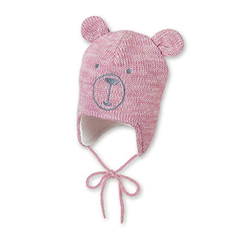 Preisvergleich Produktbild Sterntaler Unisex Strickmütze mit niedlichem Bärengesicht und abstehenden Öhrchen, Gefüttert, Alter: 3-4 Monate, Größe: 39, Helllila
