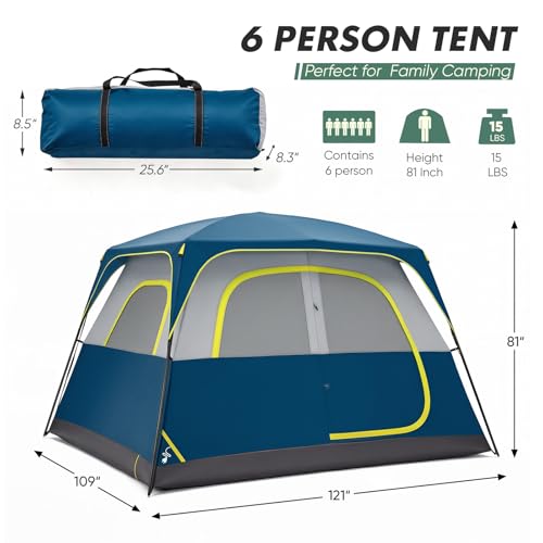 OLIXIS 6 Person Tall Tent