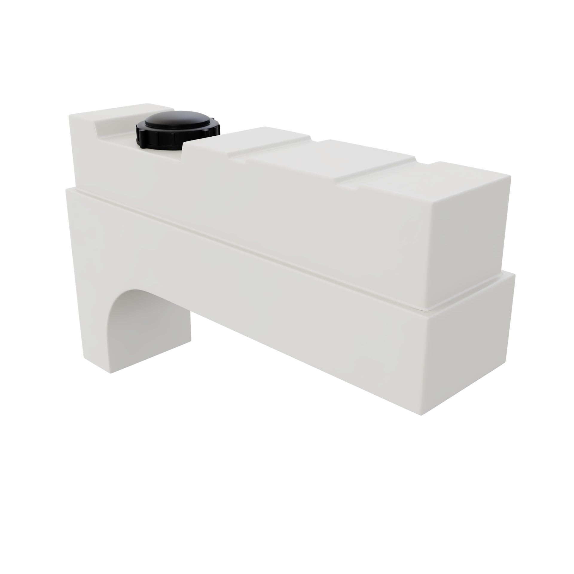 Varile 70 Liter Radkastentank Universal | Schmal, Weiß, Kunststoff, mit 1/2" Anschlüssen