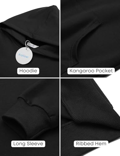 Image of Arshiner Unisex Kids Soft Pullover Hooded Sweatshirt with Pocket Basic Hoodies Sportswear Age 4-13 Years
