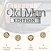 Old Man Edition 3D Metal Badge Emblems,Car Truck Decals for Fender, Tailgate & Bumper,Heavy Duty Automotive Stickers Nameplate for SUV, Jeep, Off-Road Vehicles (2PCS Silver&Black)