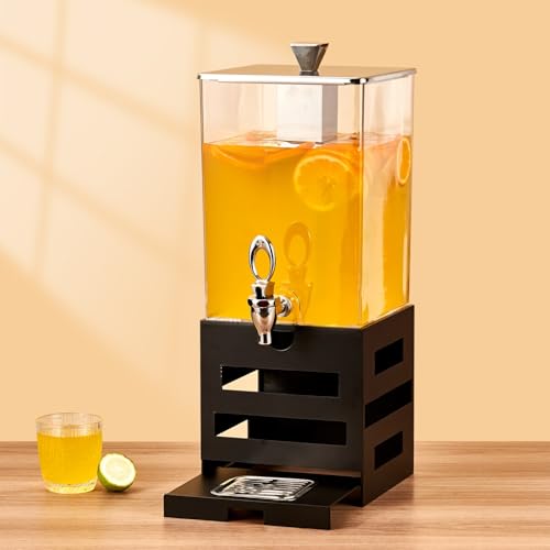 Distributeur de jus 10L avec support et compartiment à glace noir - 2