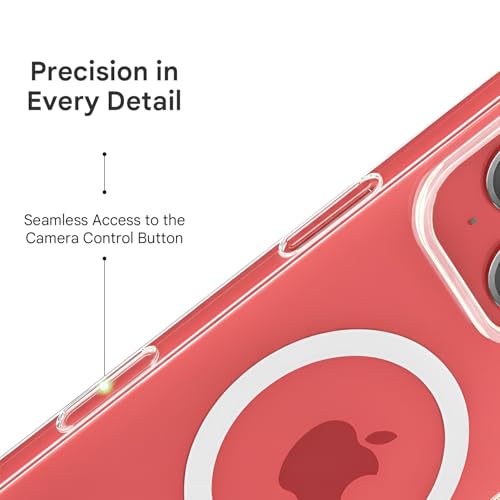 Image of Prolet Anti- Yellow Crystal Clear Hard Case Cover Compatible with iPhone 13 /14 with Magnetic Mag-Safe Wireless Charging Support, Shockproof Hard Back Cover (Transparent)