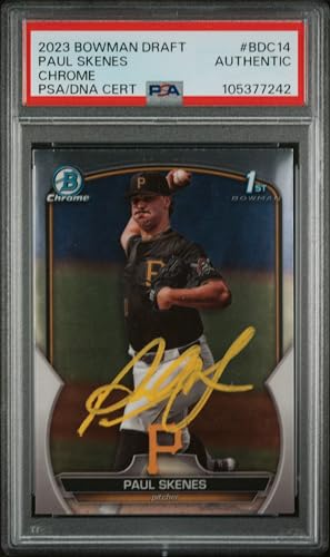 Graded 2023 Topps Bowman Draft Paul Skenes #BDC14 Chrome Rookie RC Baseball Card PSA Authentic Auto
