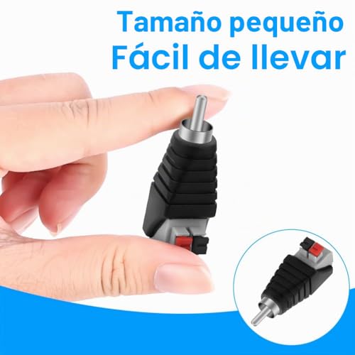 Miniatura 6 de Axfee Adaptador De Cable Rca A Altavoz, 4 Piezas Rca Macho Hembra Conector Adaptador, Phono Rc-A Macho A Av, Audio Video Conector Adaptad-Or, Para Sistema De Cámara De Seguridad Cctv