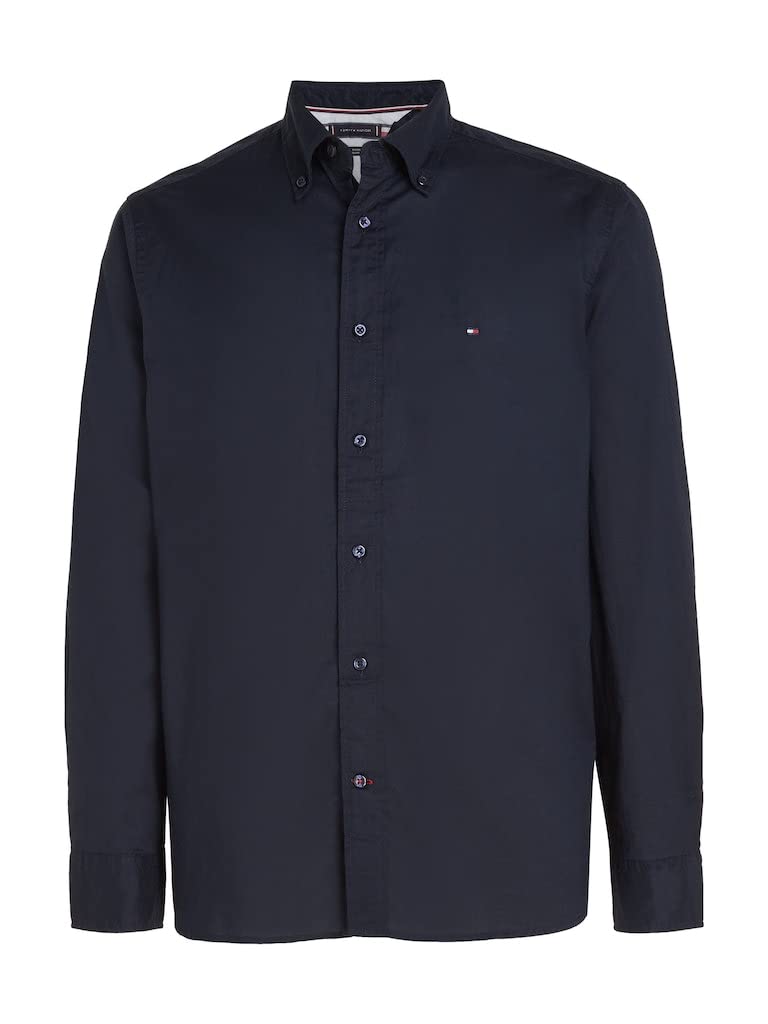 Tommy Hilfiger Men's BT - CORE Flex POPLIN RF Shirt L/S Shirt, Desert Sky, 3XL