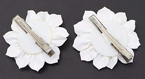 Fascinator Headband Hair Clip Lotus Flower Bridal Headpieces Wedding Party Cocktail Headwear (White) #TOP5