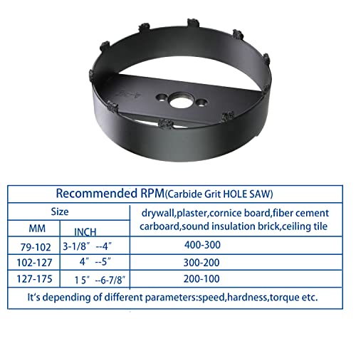 Recessed Light 6-3/8 Inch Carbide Hole Saw Cutter With Extra Gift For 6” Light Cutting Drywall, Ceiling Tile #TOP7