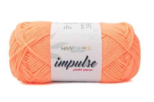 Image of WOAFashions Impulse Hand Knitting & Crochet Yarn (Bawa Orange) (100gms - Pack of 1)