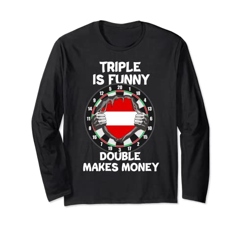 Österreich Flagge Darts Spieler Trikot Dart Langarmshirt Österreich Flagge Darts Spieler Trikot Dart Langarmshirt