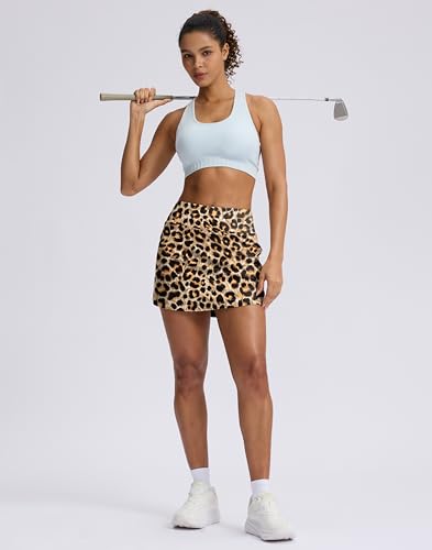 Image of SANTINY Skorts for Women with Pockets High Waisted Golf Skirts with Shorts A Line Athletic Tennis Skirt for Casual Pickleball