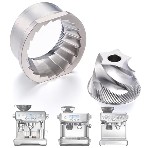 Conical Grinder Burr Set Replacement,Compatible with Sage/Breville Barista Espresso Coffee Machines Grinders-5 star original grinder burr only(Silver)