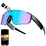 Jxpuk AI Smart Glasses with Camera, HD POV Video Recording, Voice Interaction, Bluetooth Audio for Sports & Outdoor