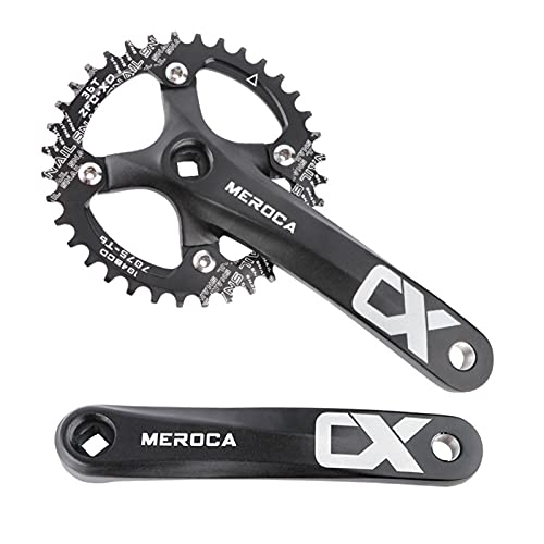 Mountain Bike Right Left Square Crank Arms Single Crank Ring Set 170MM 104 BCD Aluminum Alloy Bike Crankset for 8/9/10/11 Speed