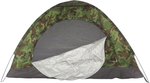 ARATERVIO Wurfzelte Camping Kuppelzelt Wasserdichtes Camouflage Wanderzelt 2-3 Personen Campingzelt mit Tragetasche für Camping Reise Trekking 200x150x110cm