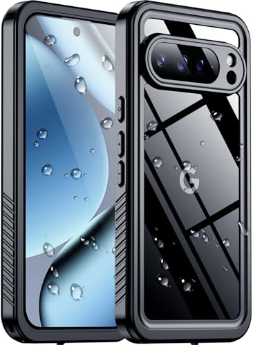 SPIDERCASE for Google Pixel 10 Pro Case Waterproof, [12FT Military-Grade Drop Protection] IP68 Water Resistance [Anti-Peeping Screen Protector] Full Body Sealed Protection Phone Case, Black
