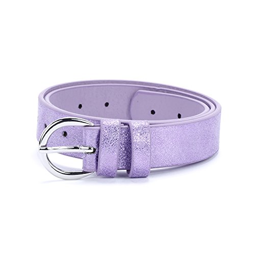 Girls Perforated Mettalic Leather Belt (Kids All Ages 4-7, 8-14 Years) Stylish, Fun and Practical for Everyday Use