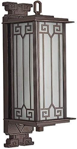 Applique murale extérieure E27 rétro en aluminium et verre pour éclairage de balcon