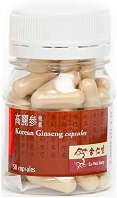 Eu Yan Sang Korean Ginseng | Panax Ginseng 420Mg | 100% Natural, General Health & Wellness Immunity Booster, Improves Concentration & Memory - 50 Capsules