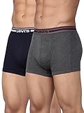 Levi’s Men’s Cotton Trunk (Pack of 2) (#003-TRUNK-DK GMEL/NAVY-P2_Grey/Navy_M_Dk