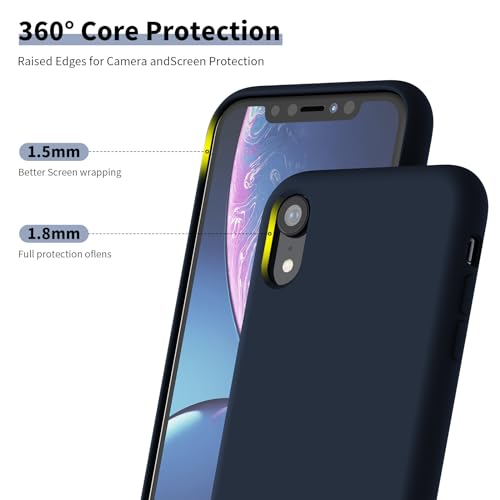 TAXXOE Silicone Case Compatible with iPhone XR Case Soft Ultra Slim Protective Shockproof Liquid Silicone Phone Case - Image 4