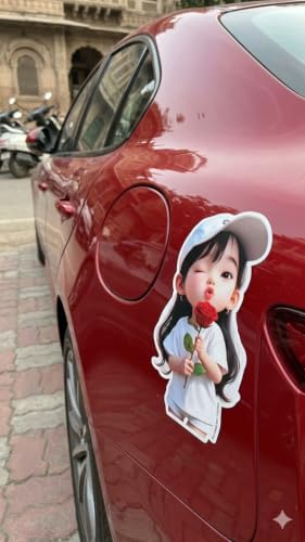 Image of Funny Girl Sticker for Cars, Trucks, Dents & Sports (18, 6x3 inch (Pack of 2))