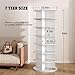 Corbyles Rotating Shoe Rack Tower, 360° Revolving Round Free Standing Shoe Organizer, 7-Tier Spinning Shoe Display Lazy Susan, Rotate Circular Shelf Storage for Shoes or Handbags (White)