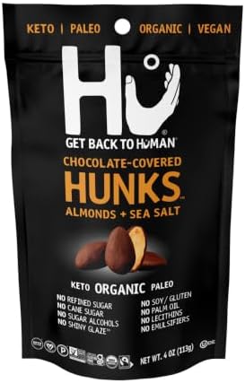 Hu Kitchen, Chocolate Covered Hunks Almond Sea Salt Organic, 4 Ounce