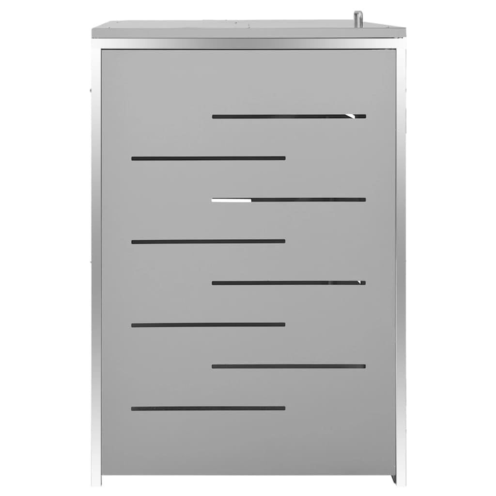 Refined Mülltonnenbox für 3 Tonnen 207x77,5x115 cm Edelstahl