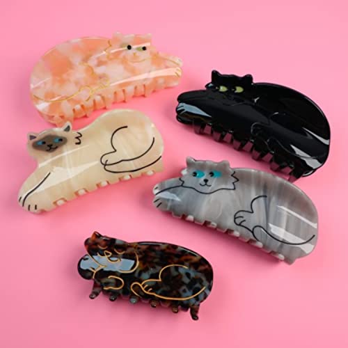 Omg Decor Ginger Cat Claw Clips,Cellulose Acetate Hair Clips,Big Claw Clips For Women thumb #4