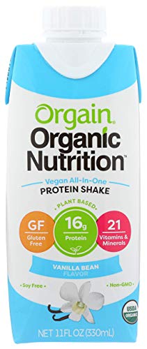 Orgain Sweet Vanilla Bean, Vegan 11 Fl Oz (Pack of 12)