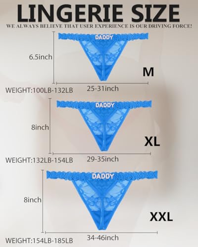 Image of Sexy Underwear for Women Lace Panties Sexy Thong with Funny Rhinestone Letters for Couple Gifts