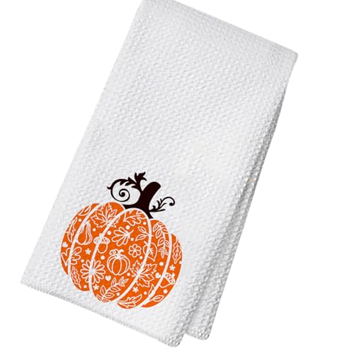 Beimus Paño de cocina de Halloween de temporada, mezcla de tela de algodón, diseños a cuadros, trapo decorativo para platos para otoño, Halloween, toalla de cocina