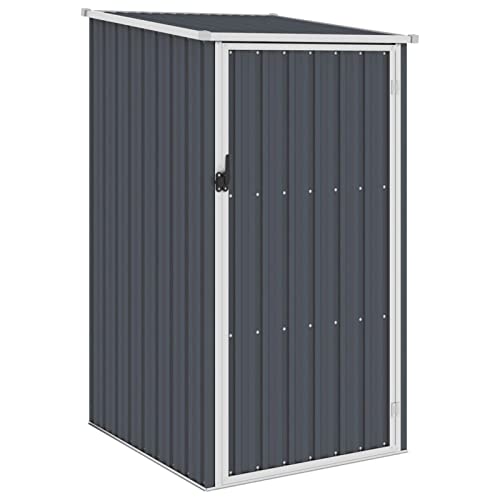Abri de jardin en PVC anthracite avec structure en acier galvanisé 87 x 98 x 159 cm