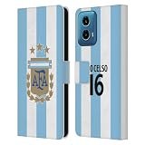 Head Case Designs Officially Licensed Argentina National Football Team Giovani Lo Celso 2024/25 Player Home Kit Group 2 Leather Book Wallet Case Cover Compatible with Motorola Moto G34 5G