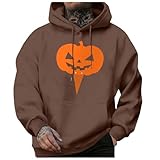 Mymyguoe Sudadera con capucha con estampado de calabaza para hombre, sudadera unisex con capucha, sudadera con capucha, manga larga, con cuello, sudadera con capucha, camiseta con capucha, disfraz de