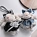 Plush Dress Up Rabbits Keychain Charm Soft Cotton Bunnys Pendant Keyring Fashionable Bag Accessory for Girls
