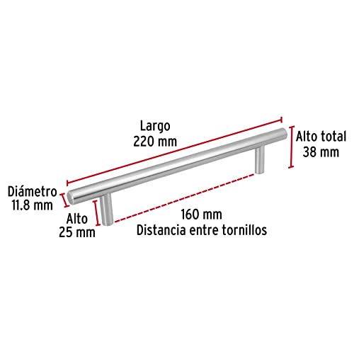 Jaladera níquel satinado 24 Imagen adicional