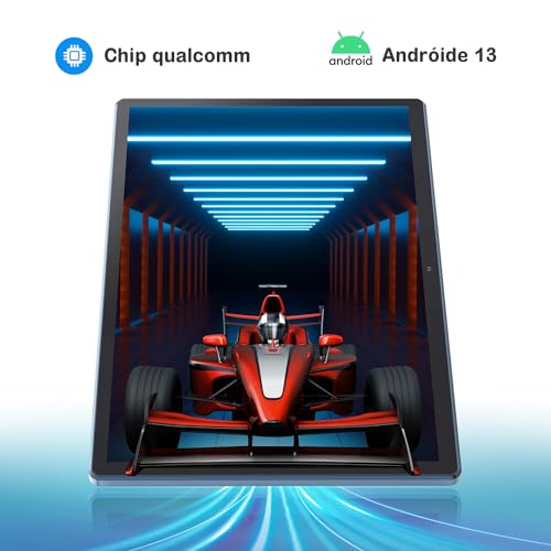 EvolveWave S7 Tablet Android 13 10,1 polegadas, 8GB RAM, 256GB ROM Tela 1920x1200 IPS FHD, Câmera 8M