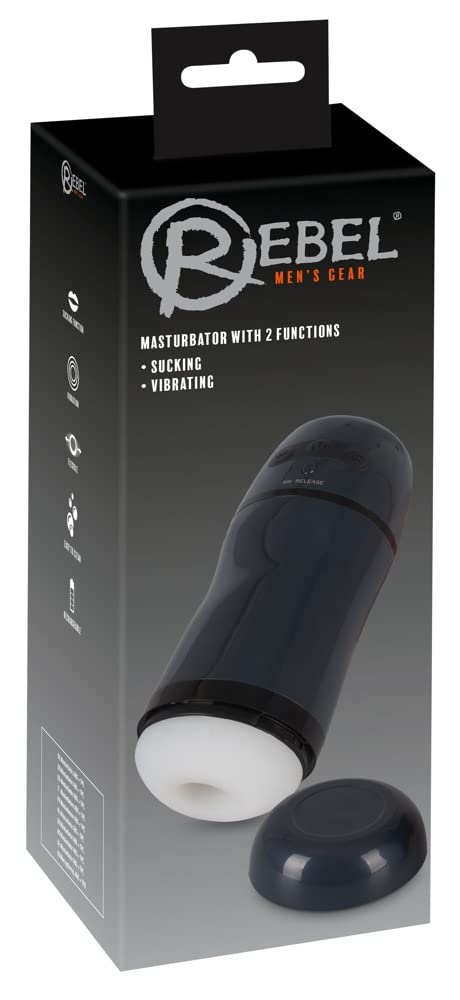 Rebel Vibrating Masturbator-05986400000 Black One Size