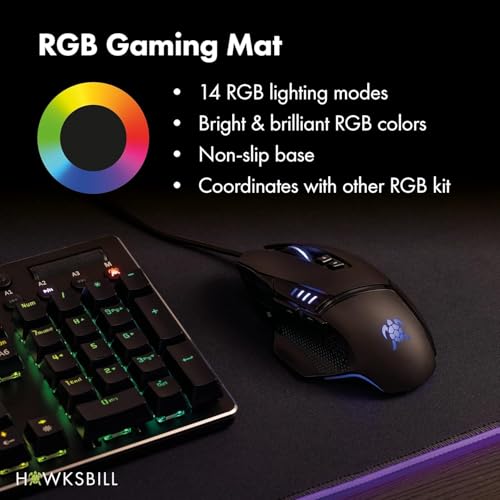 Goliath LED V2 XXL Soft Gaming Mouse Mat 35.4 x 15.75 x .18in Extra Large RGB Mousepad - Wired USB-C - Image 4