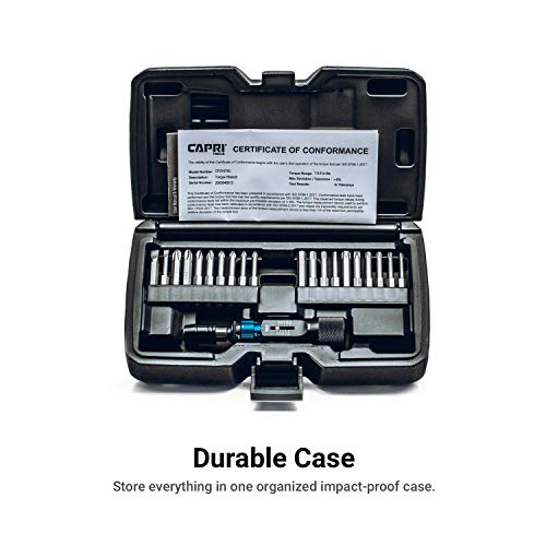 Capri Tools Ultra Precision Certified Torque Limiting Screwdriver Set, 1.5 To 6 In. Lbs. In 0.05 In. Ib. Increments #TOP5