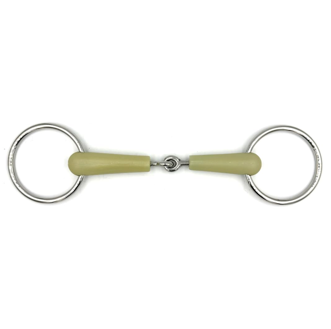 ES0042 Gebiss Wassertrense Einfach Gebrochen mit Apfel Apfelgeschmack Material Ringdurchmesser 66 mm Gebissstärke 19 mm (14.5 cm)