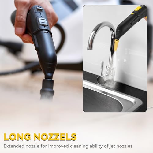 8 Pack Bürste Zubehör für Karcher Easyfix SC1 2 3 4 5 Dampfreiniger, Nylon Messing Rundbürstenset Düse Ersatzteil Aufsätze für Kärcher Dampfreiniger, Fugenbürste,Reinigungsbürste,Mundstück Düse