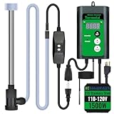 1500W Immersion Water Heater of Bathtub & Swimming Pool – Portable Fully Submersible Electric Heater with Temp Control & GFCI for Tub, Above Ground/Inground Pool, Inflatable Pool & Baptistry, Spa etc