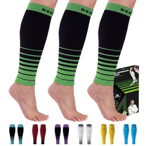 Image of NEWZILL Compression Calf Sleeves (20-30mmHg) for Men & Women Perfect Option to Compression Socks for Running Travel Nursing